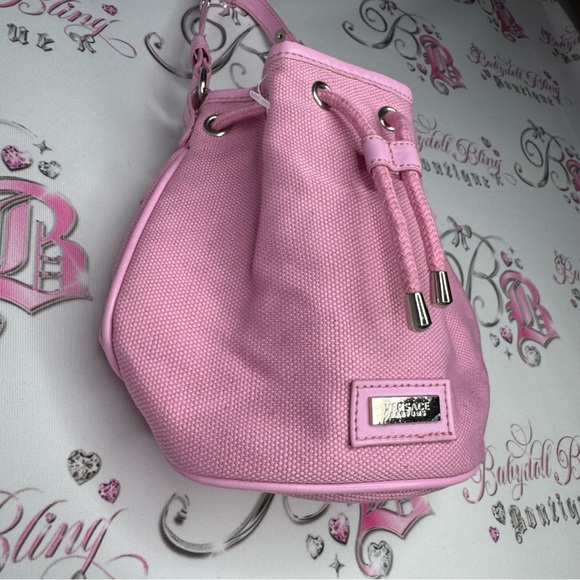 Versace bag mini pink gaw string pull cinch cute bubble round purse tote y2k - Picture 3 of 9